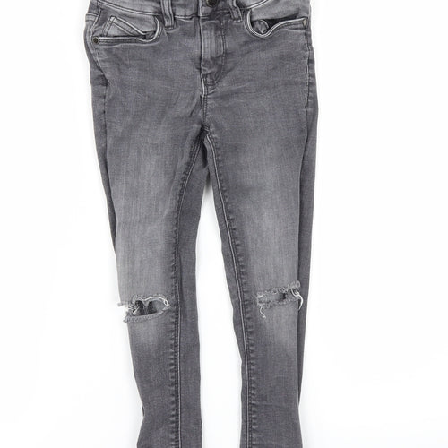 NEXT Girls Grey  Denim Skinny Jeans Size 6 Years