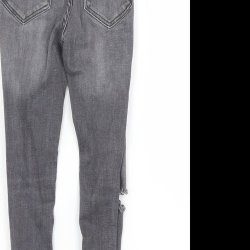 NEXT Girls Grey  Denim Skinny Jeans Size 6 Years