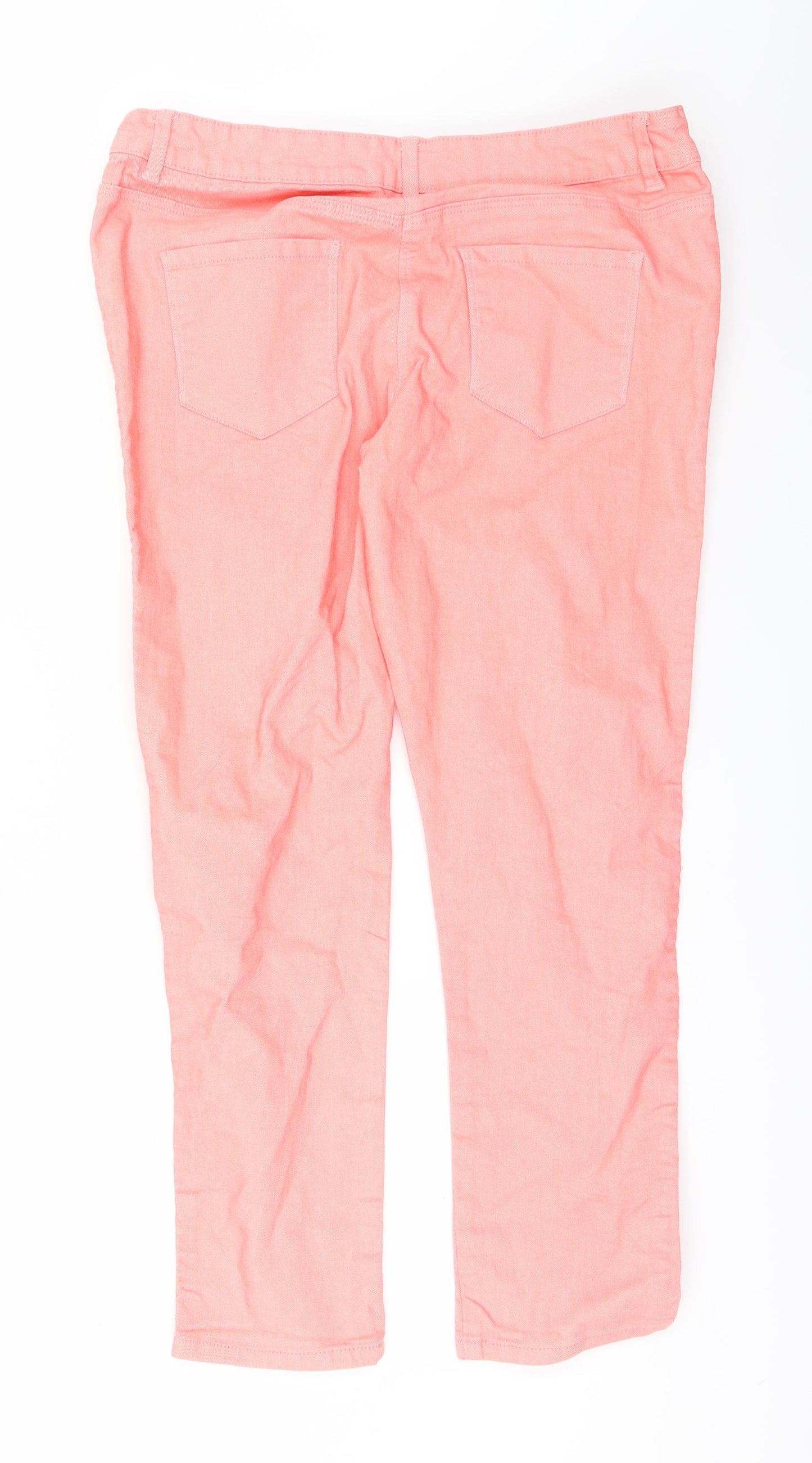 George Womens Pink   Straight Jeans Size 16 L26 in