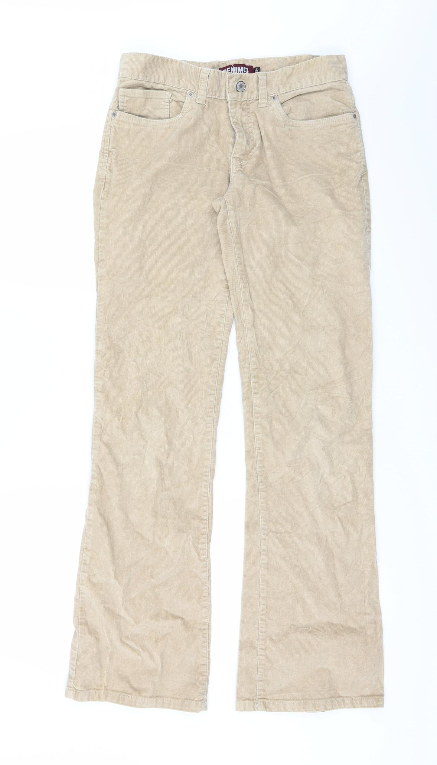 DenimCo Womens Beige   Straight Jeans Size 8 L30 in