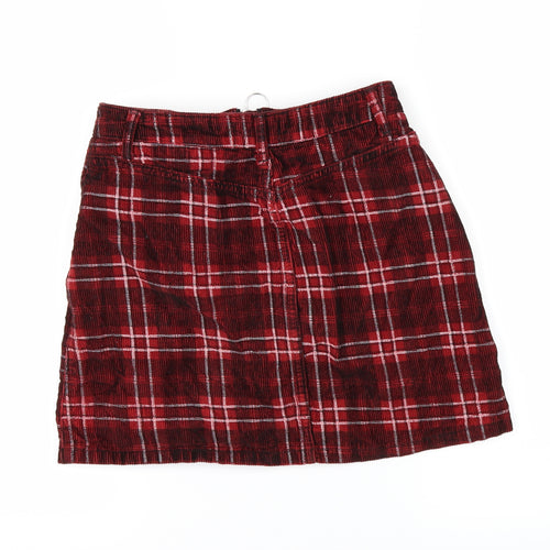 Topshop Womens Red   A-Line Skirt Size 8