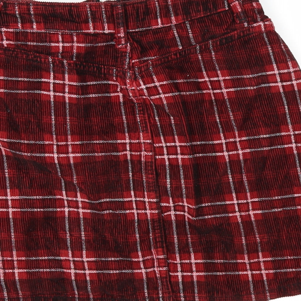 Topshop Womens Red   A-Line Skirt Size 8
