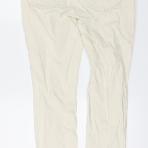 NEXT Womens White   Straight Jeans Size 16 L27 in