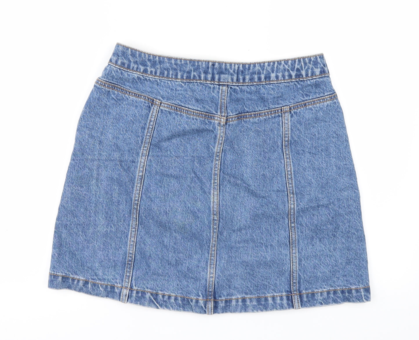 F&F Womens Blue  Denim A-Line Skirt Size 10