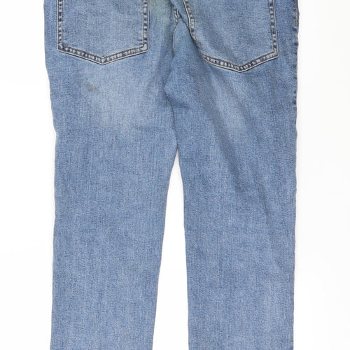Preworn Womens Blue  Denim Straight Jeans Size S L30 in