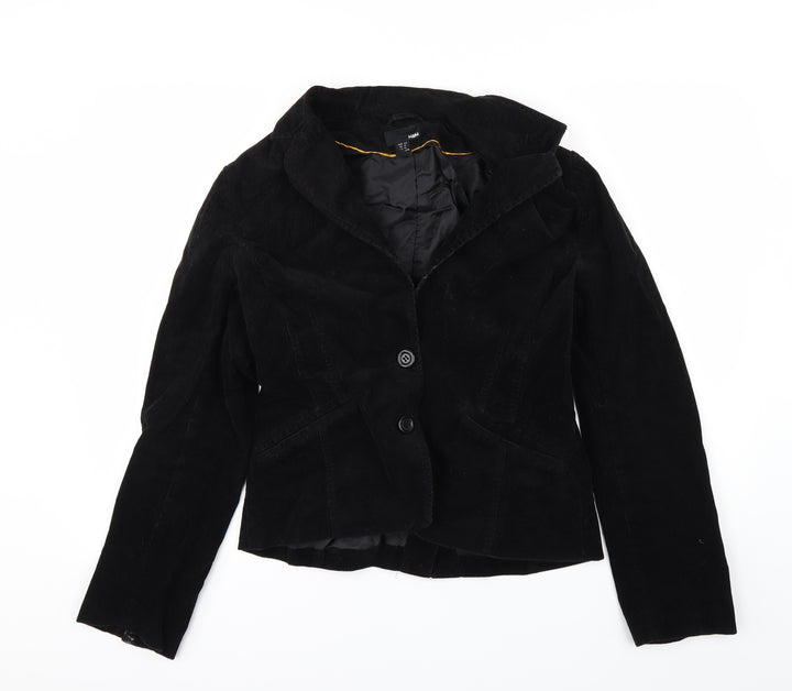 H&M Womens Black Overcoat Coat Size 14