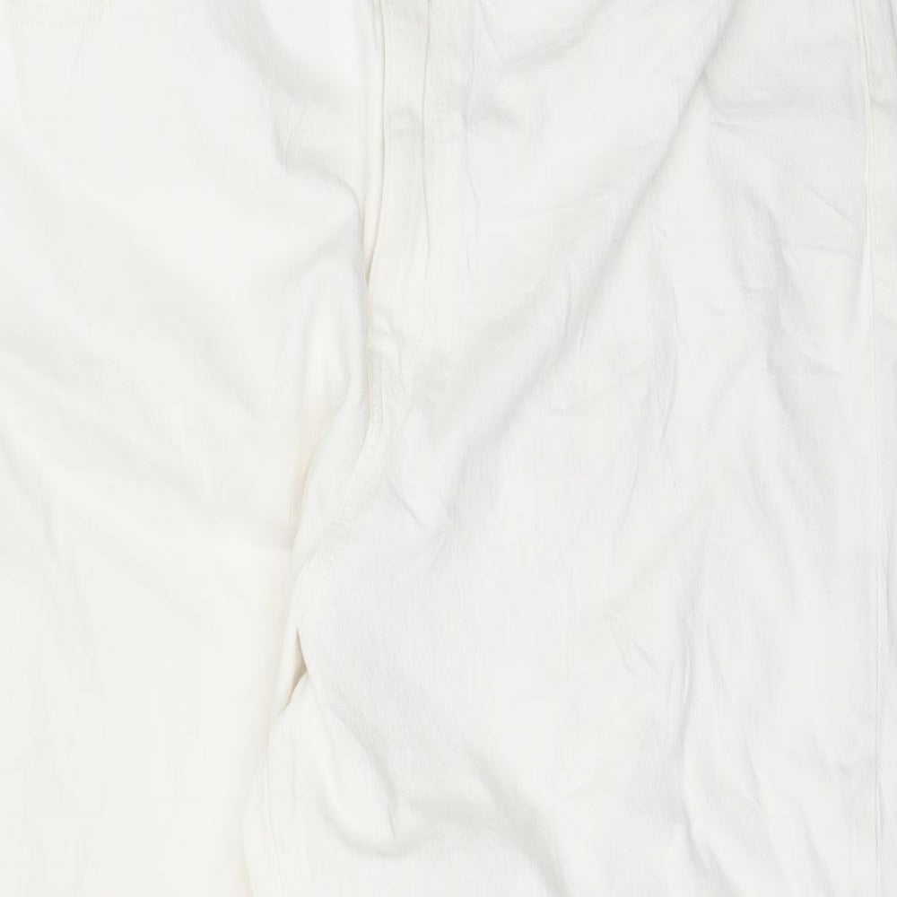 Marks and Spencer Womens White   Straight Jeans Size 18 L24 in