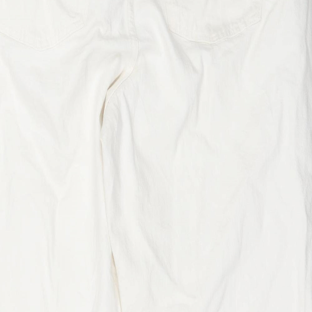 Marks and Spencer Womens White   Straight Jeans Size 18 L24 in