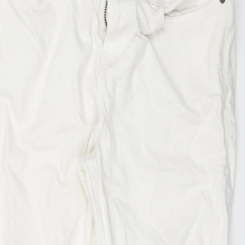 Fat Face Womens White   Straight Jeans Size 12 L22 in