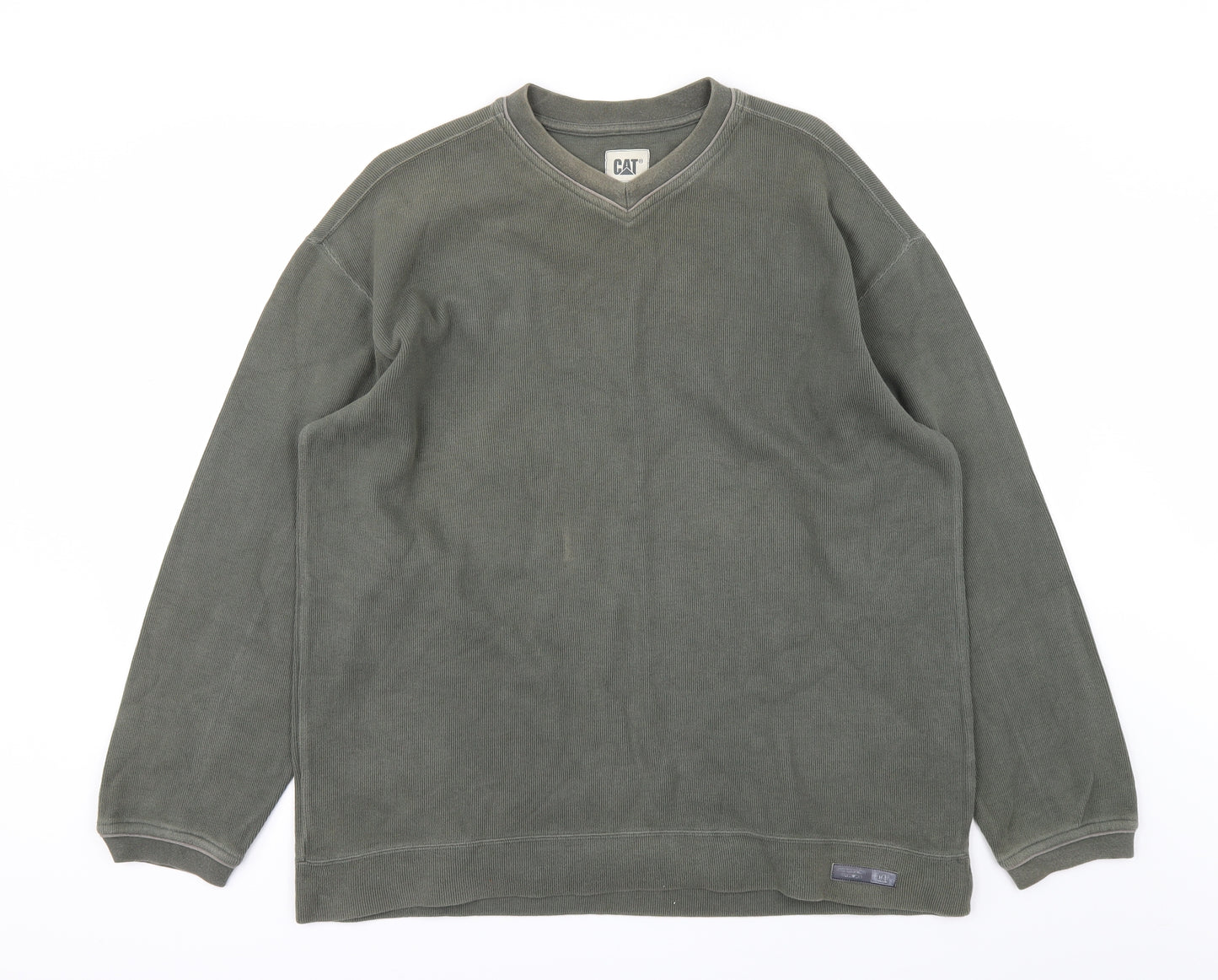 CAT Mens Green   Pullover Jumper Size L