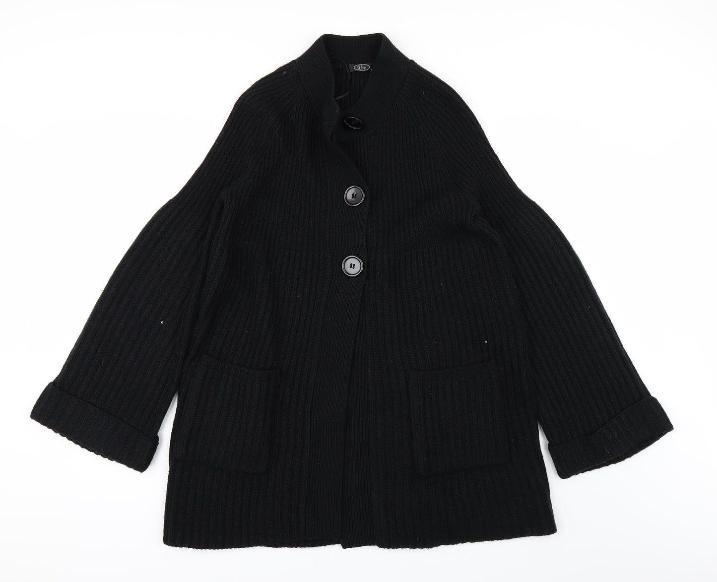BM Womens Black   Cardigan Jumper Size M