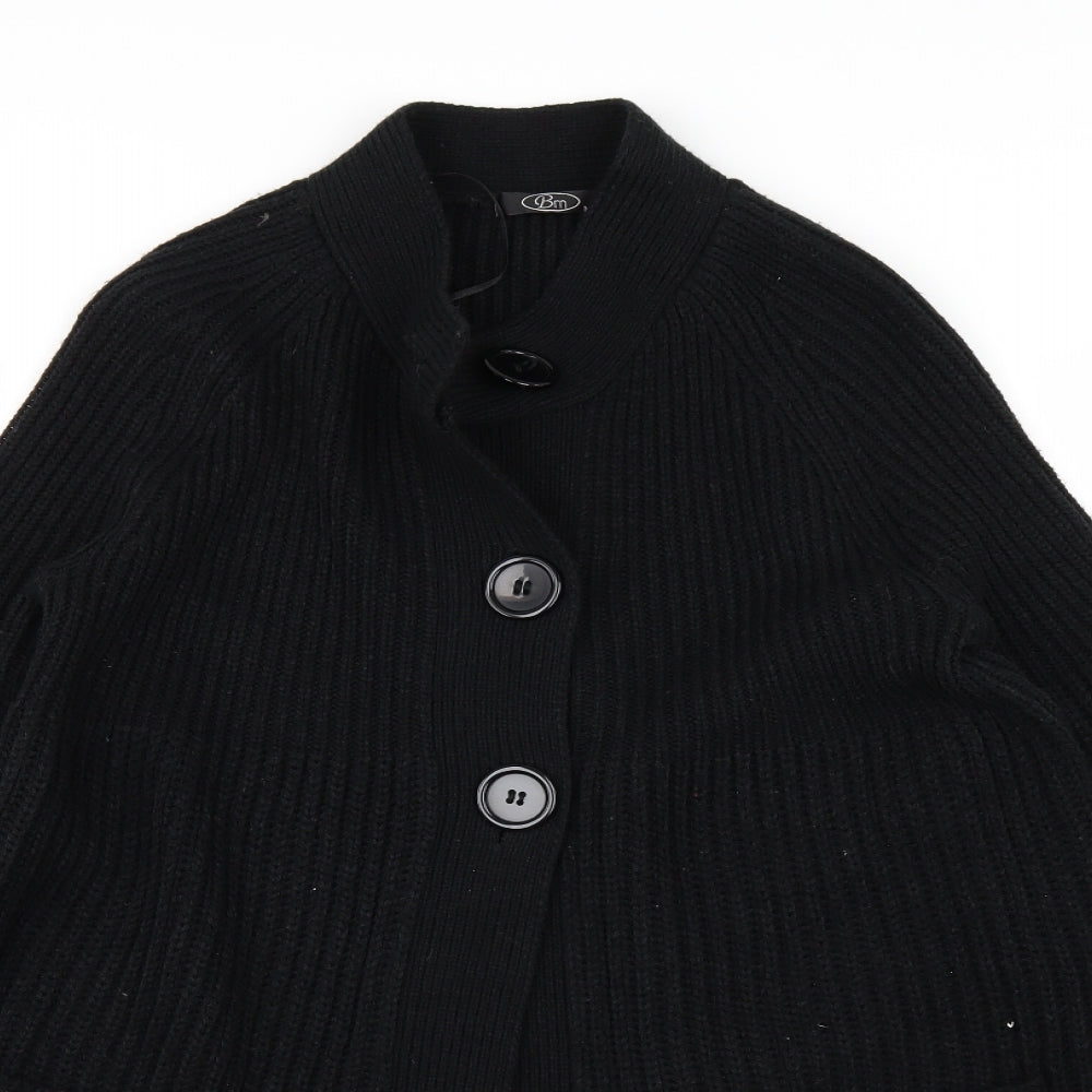 BM Womens Black   Cardigan Jumper Size M