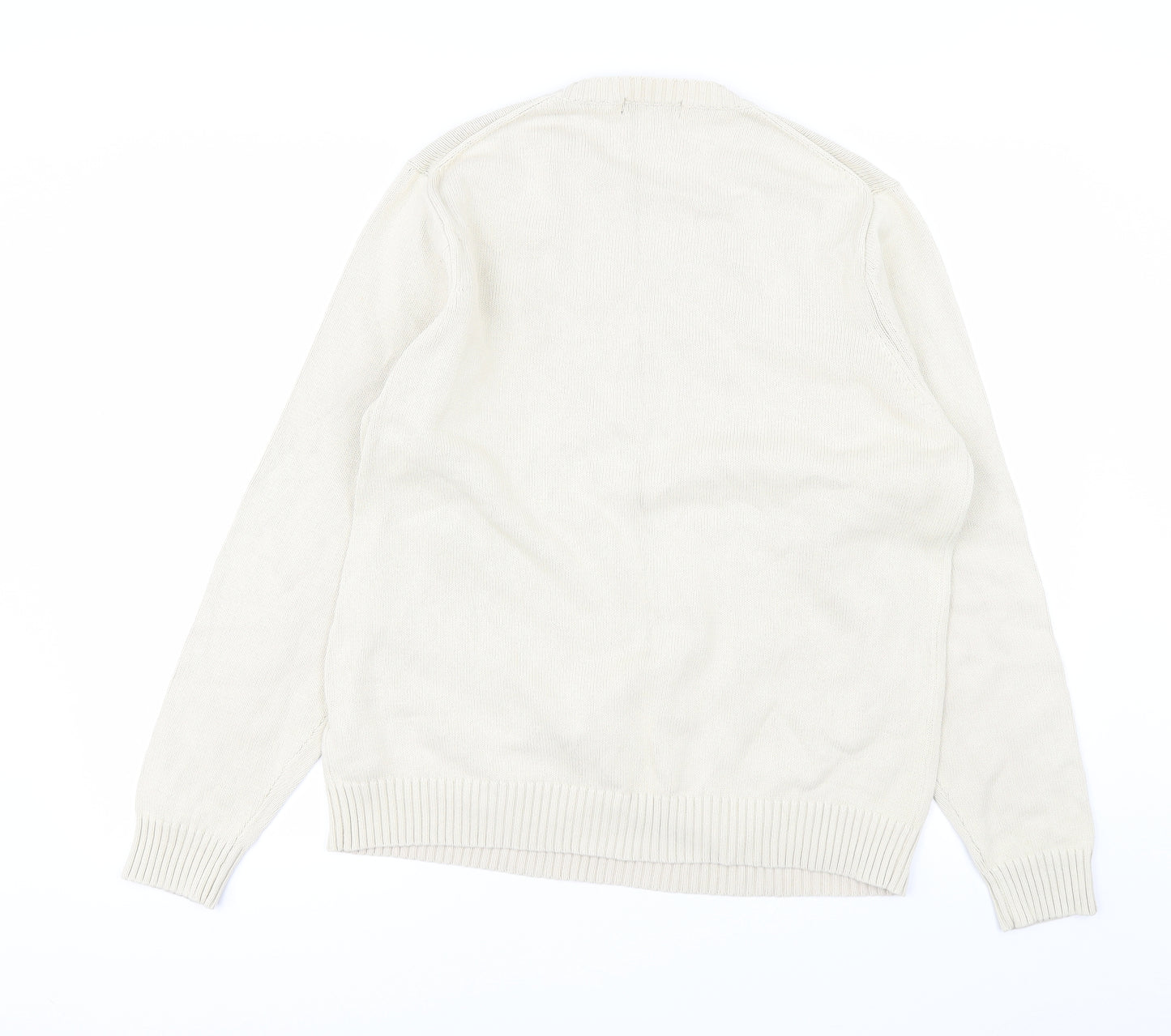 Marks and Spencer Mens White   Pullover Jumper Size M
