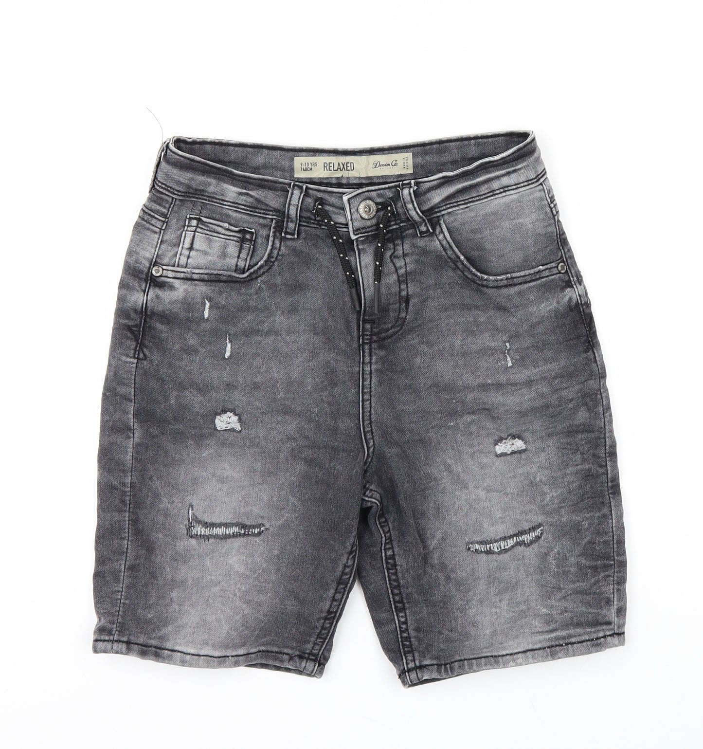 DenimCo Boys Black   Chino Shorts Size 9-10 Years
