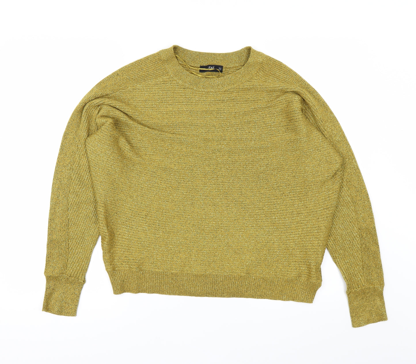 F&F Womens Yellow   Basic T-Shirt Size 14