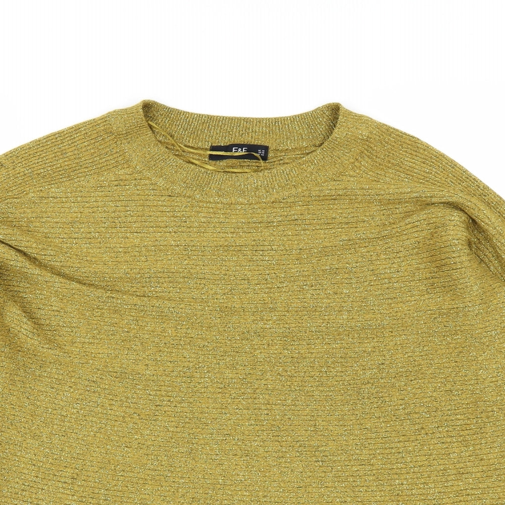 F&F Womens Yellow   Basic T-Shirt Size 14