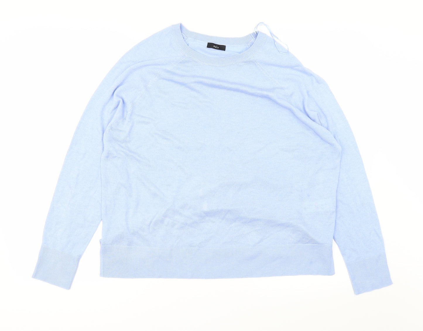 M&Co Womens Blue   Basic T-Shirt Size 14