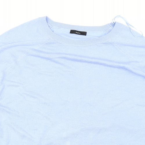 M&Co Womens Blue   Basic T-Shirt Size 14
