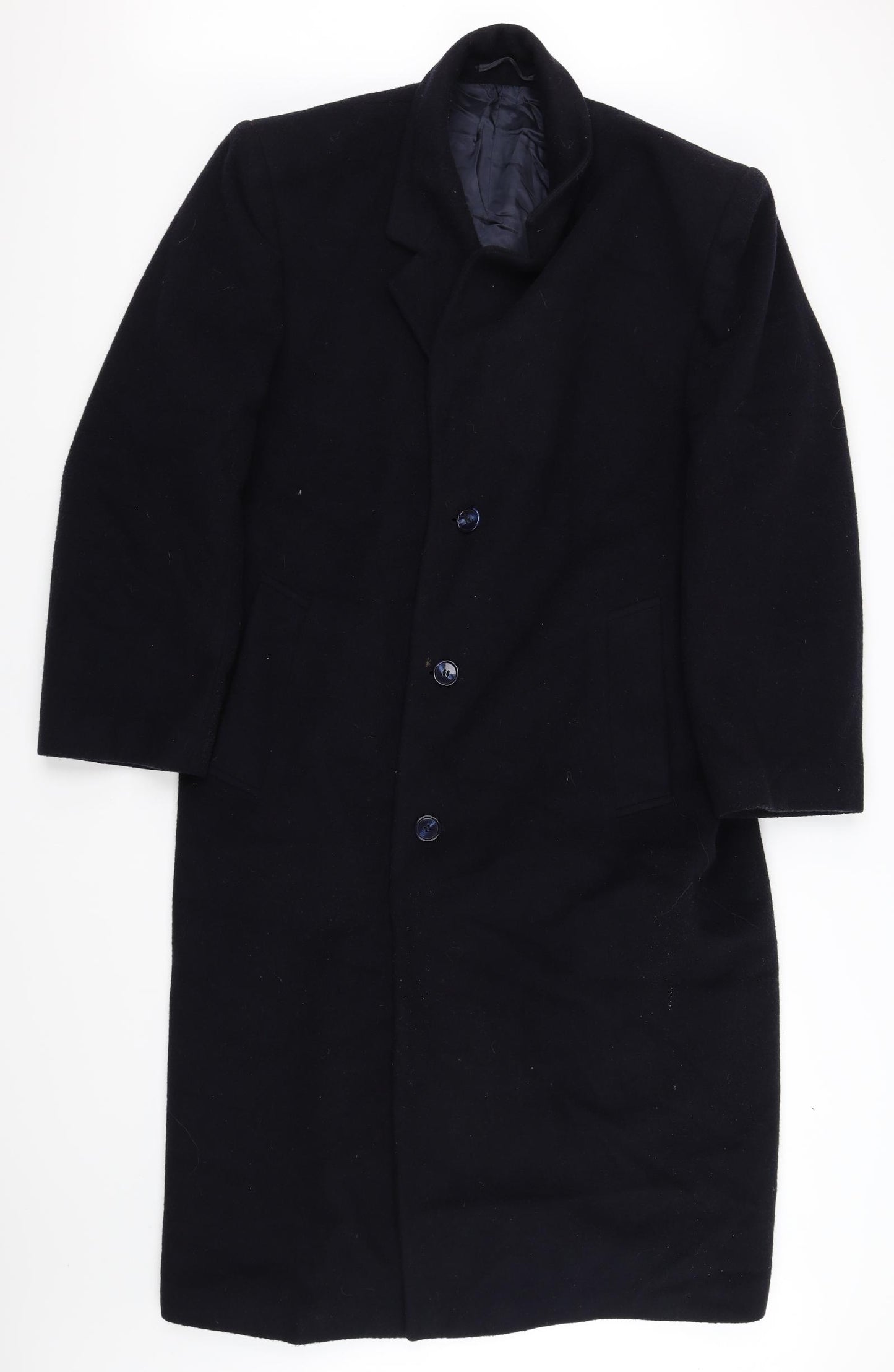 Button Hole Mens Blue   Trench Coat Coat Size 40
