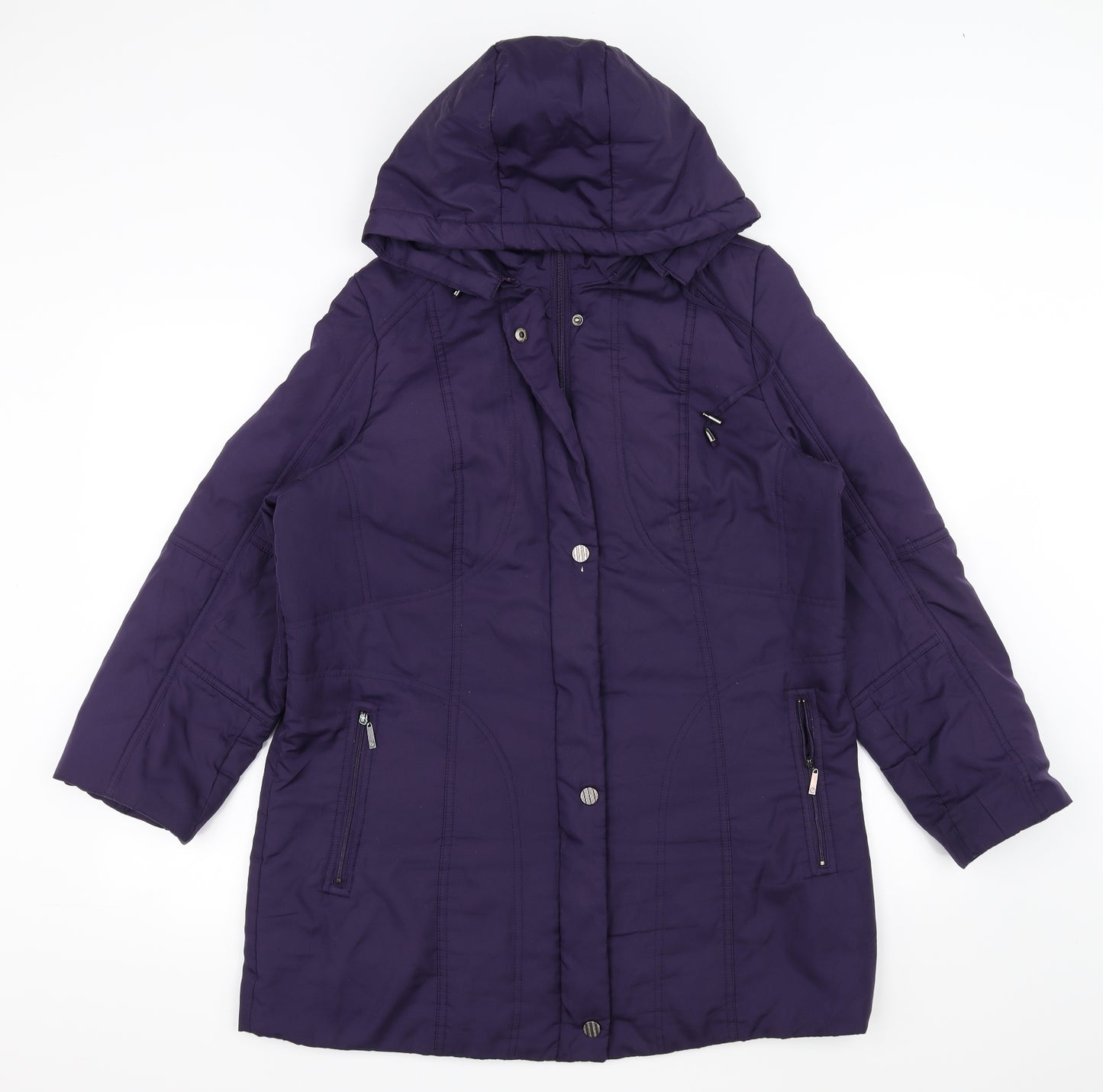 David Barry Womens Purple   Puffer Jacket Coat Size 14
