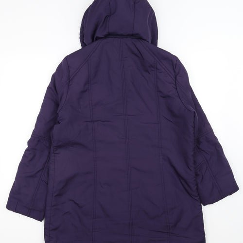 David Barry Womens Purple   Puffer Jacket Coat Size 14