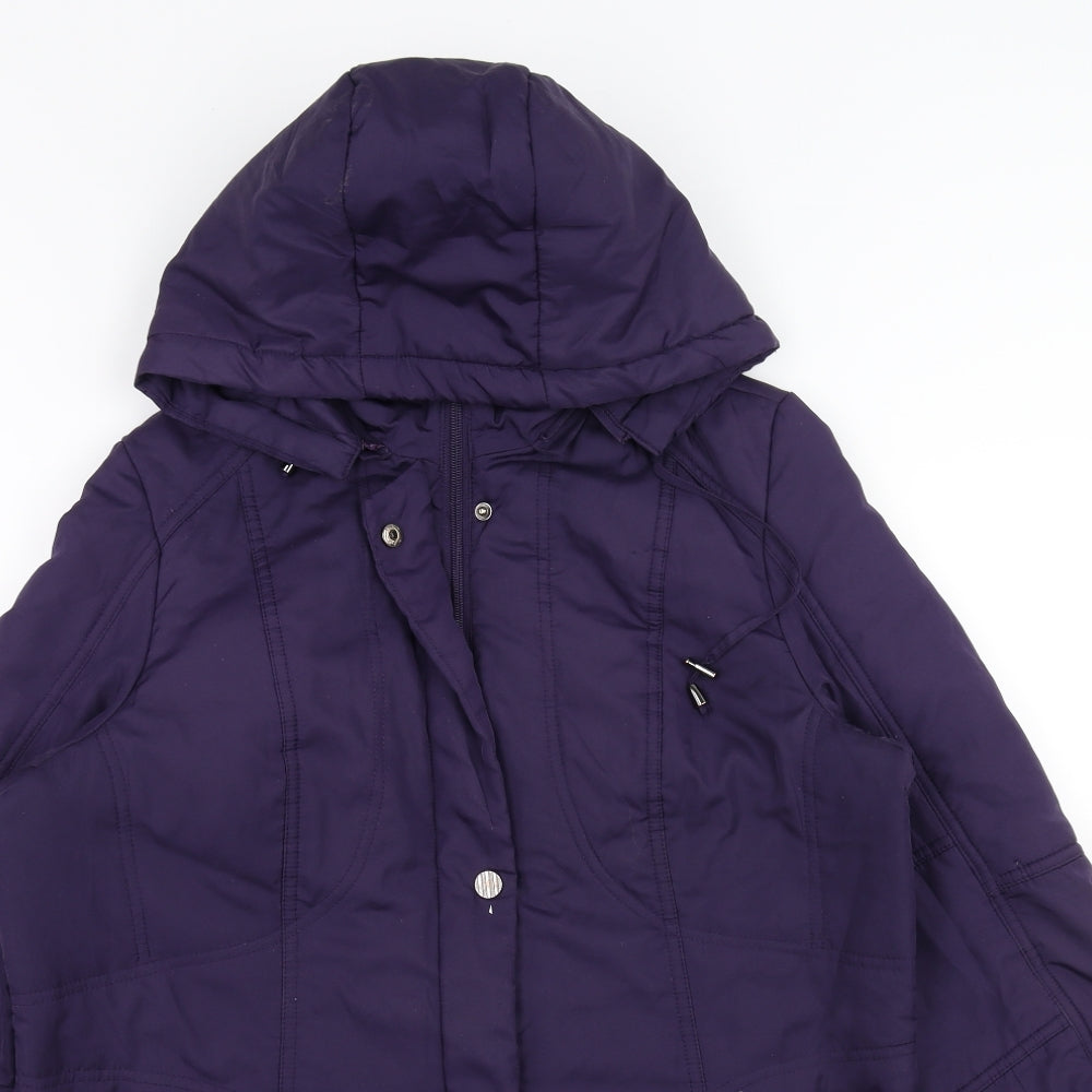 David Barry Womens Purple   Puffer Jacket Coat Size 14