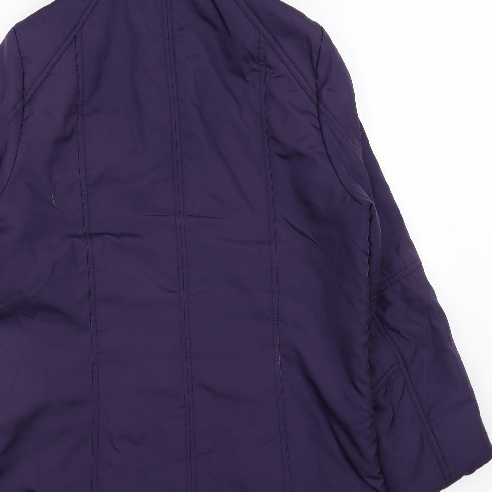 David Barry Womens Purple   Puffer Jacket Coat Size 14
