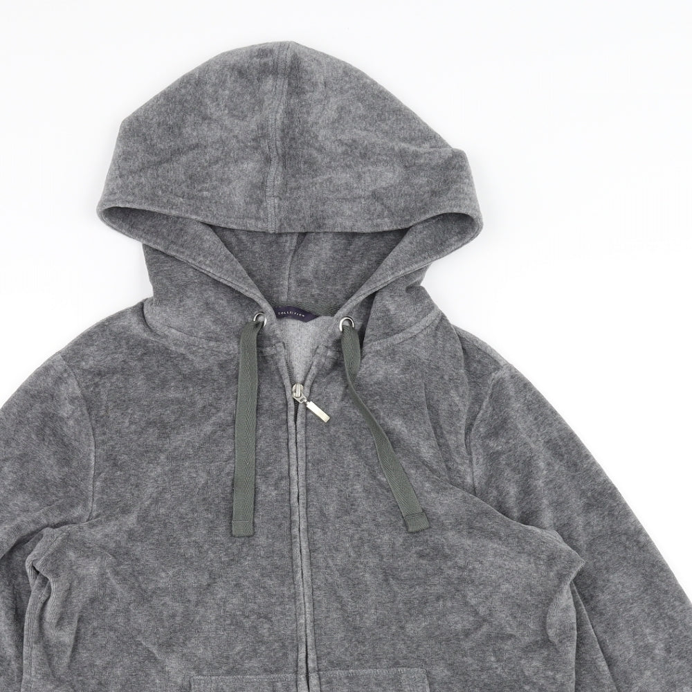 Marks and Spencer Womens Grey   Full Zip Hoodie Size 12