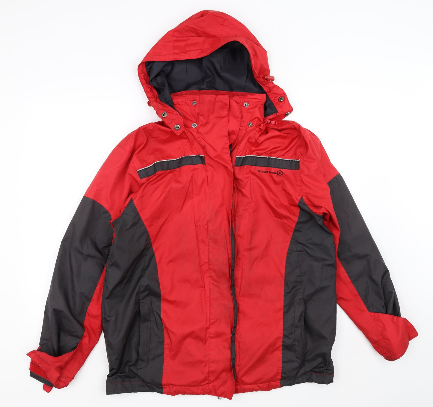 outdoor casual Womens Red   Windbreaker Coat Size 10