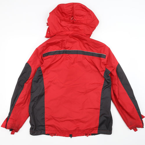 outdoor casual Womens Red   Windbreaker Coat Size 10