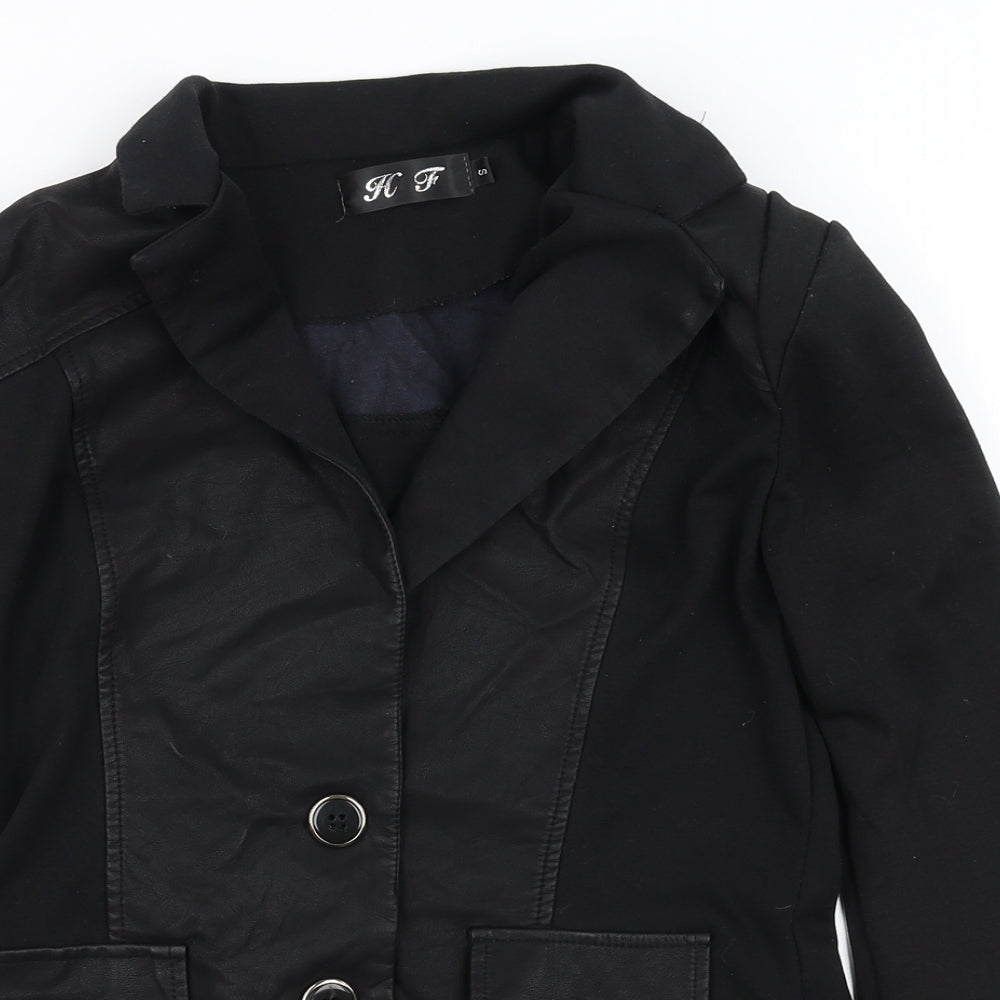 HF Womens Black   Jacket Coat Size S