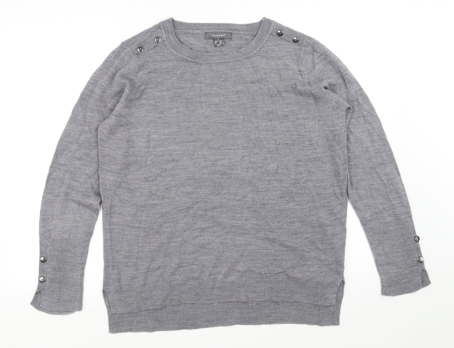 Primark Womens Grey   Pullover Jumper Size M