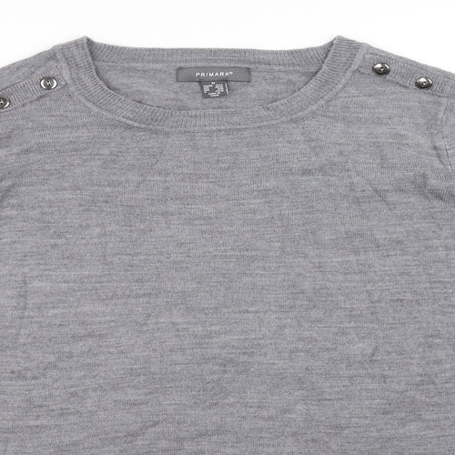 Primark Womens Grey   Pullover Jumper Size M
