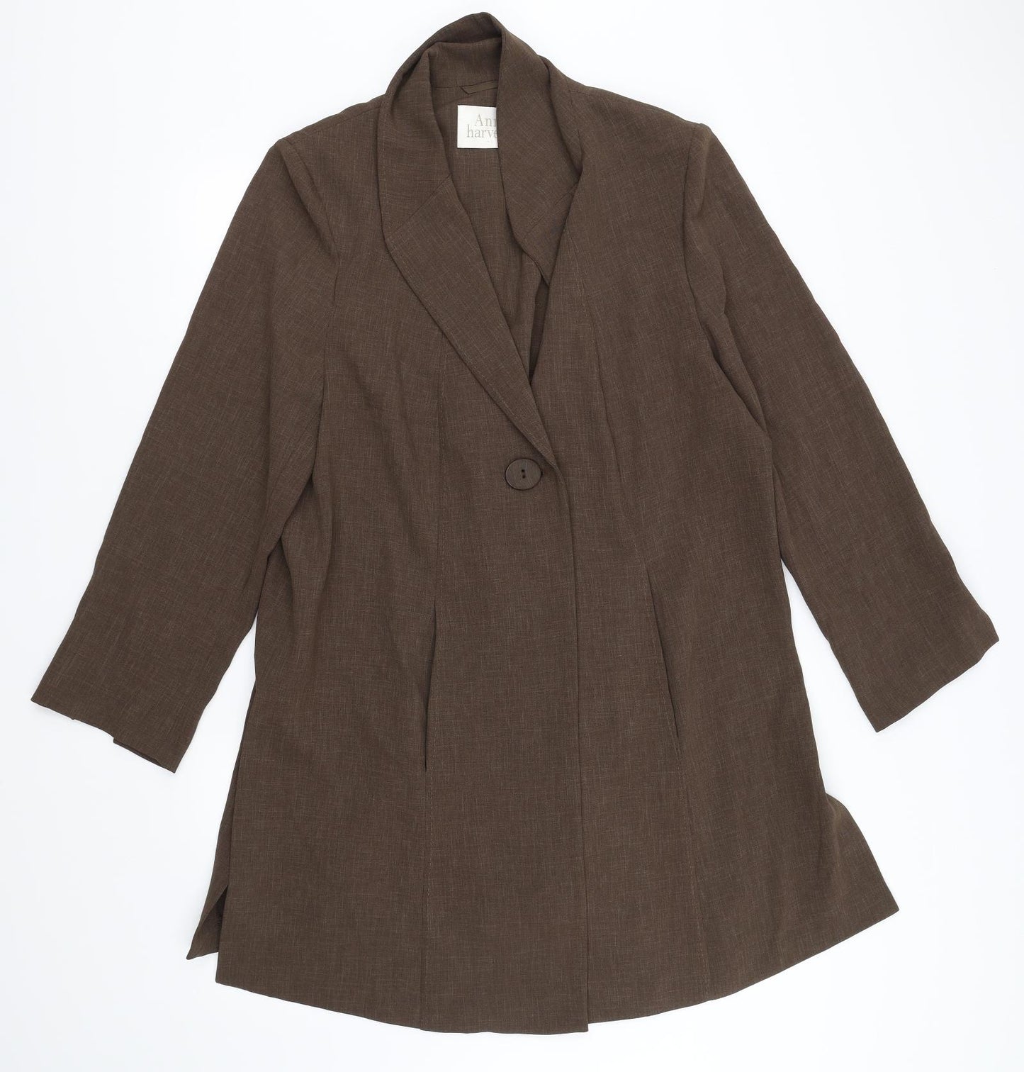 Ann Harvey Womens Brown   Jacket Coat Size 18