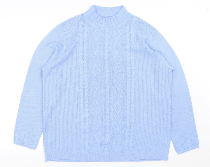 isle Womens Blue Pullover Jumper Size XL
