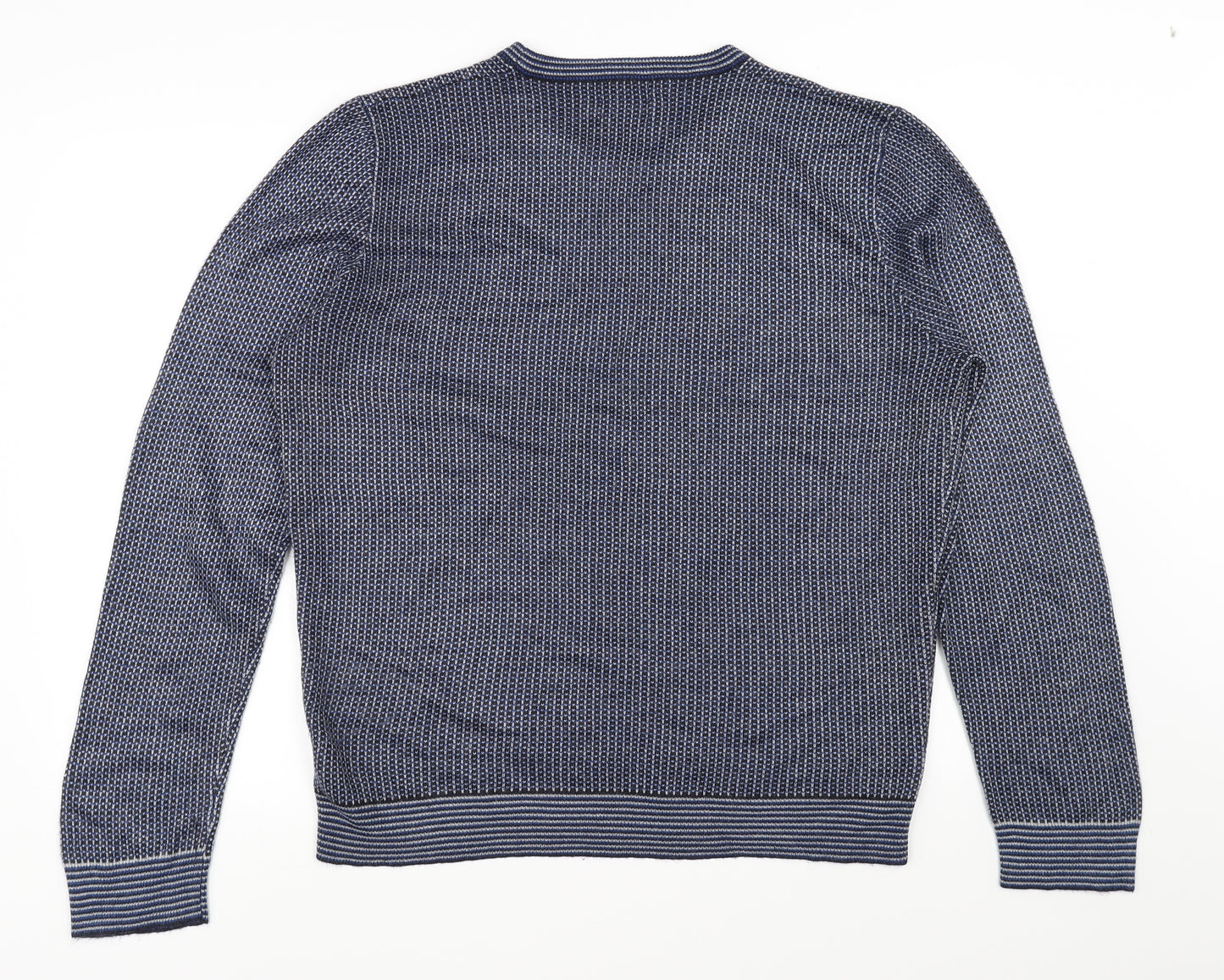 Jeff Banks Mens Blue Striped  Pullover Jumper Size L