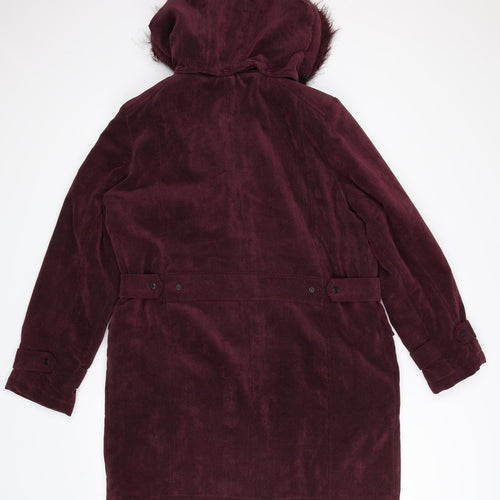 Klass Womens Purple   Parka Coat Size M