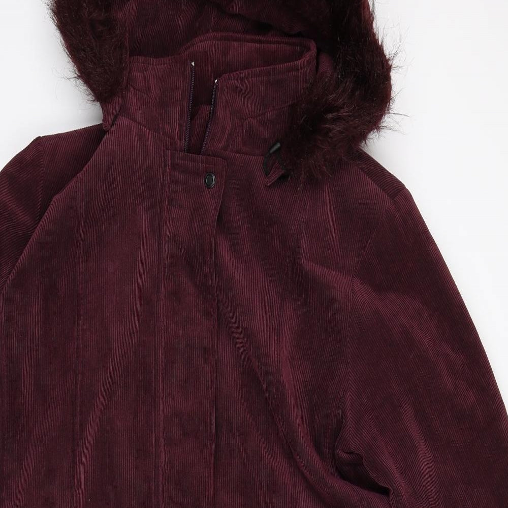 Klass Womens Purple   Parka Coat Size M