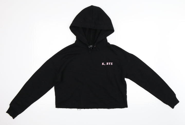 Newlook Girls Black   Pullover Hoodie Size 12-13 Years  - K, Bye