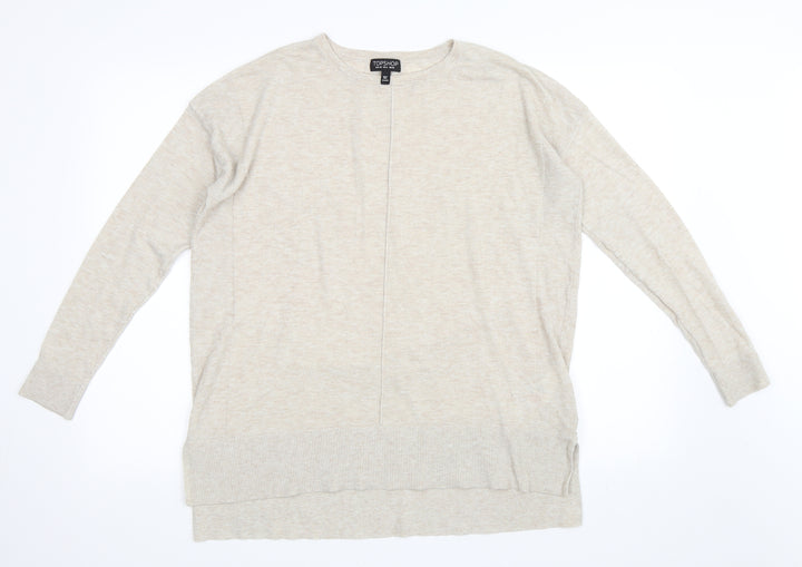 Topshop Womens Beige Pullover Jumper Size 10