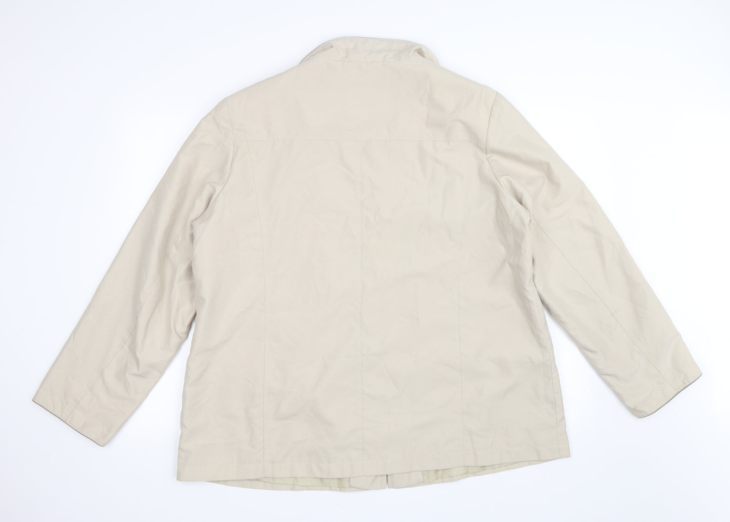 BM  Womens Beige   Rain Coat Coat Size L