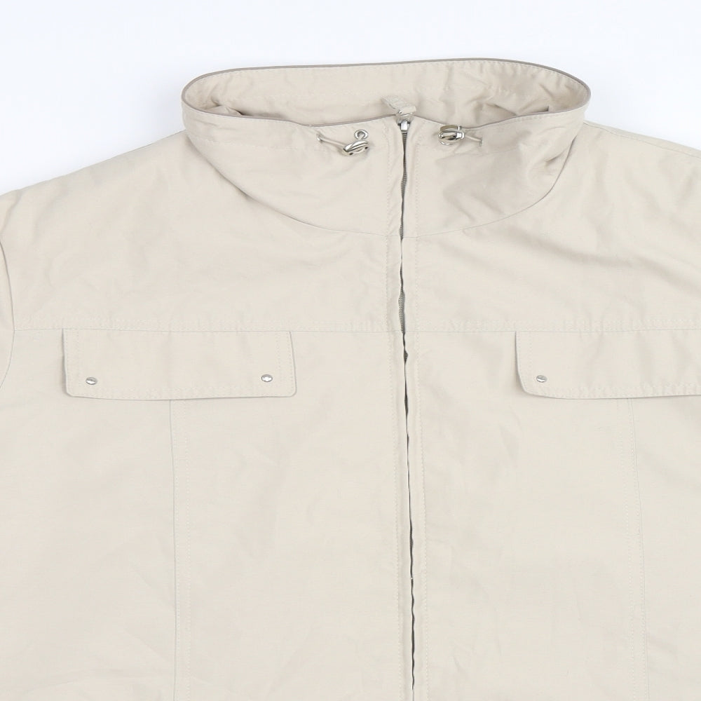 BM  Womens Beige   Rain Coat Coat Size L