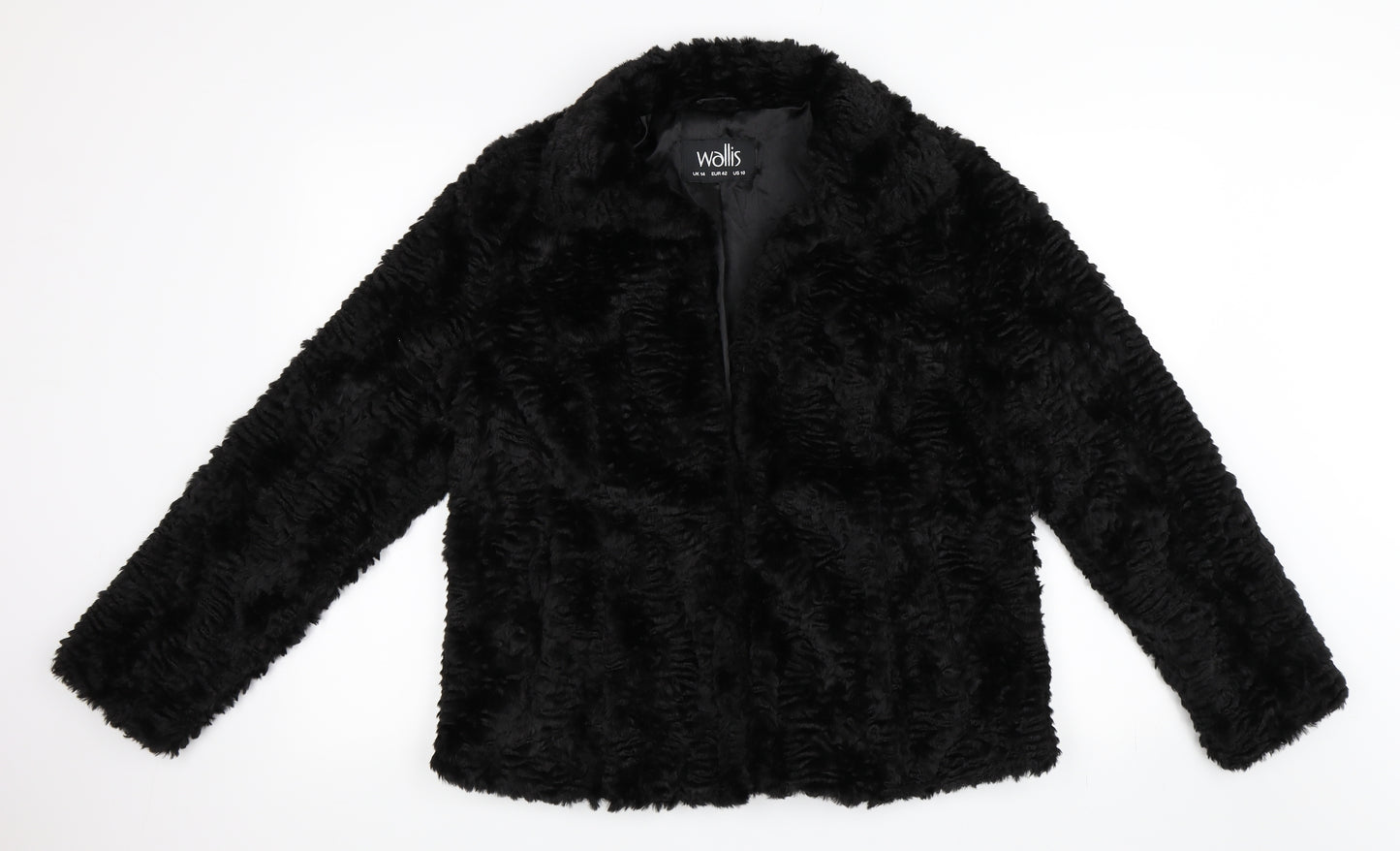 Wallis Womens Black   Jacket Coat Size 14