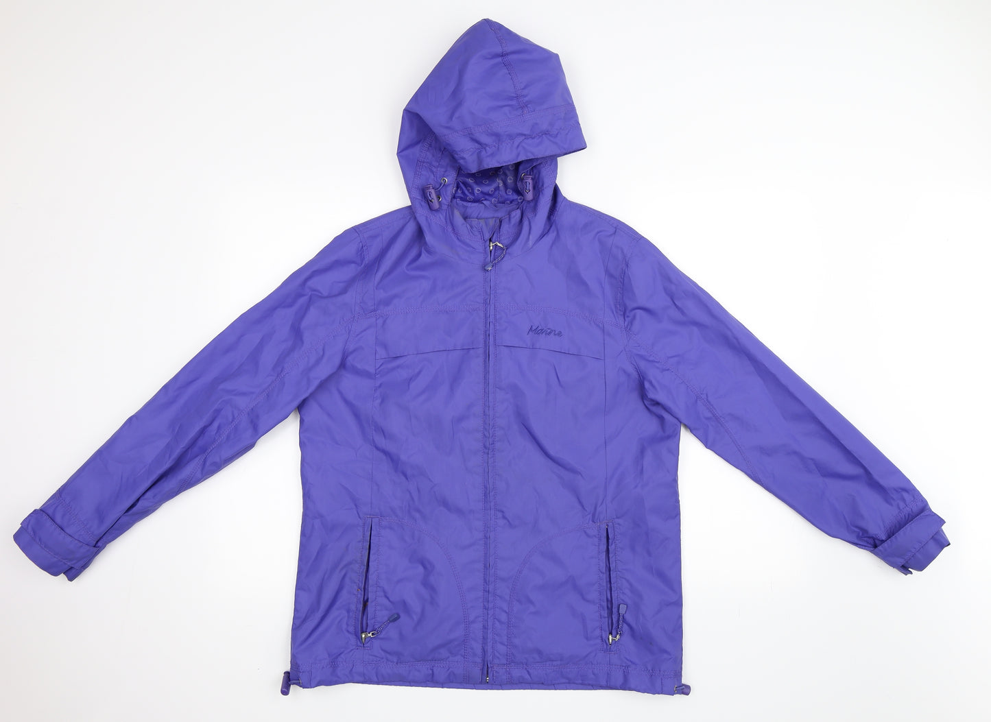 Maine Womens Purple   Rain Coat Coat Size 12