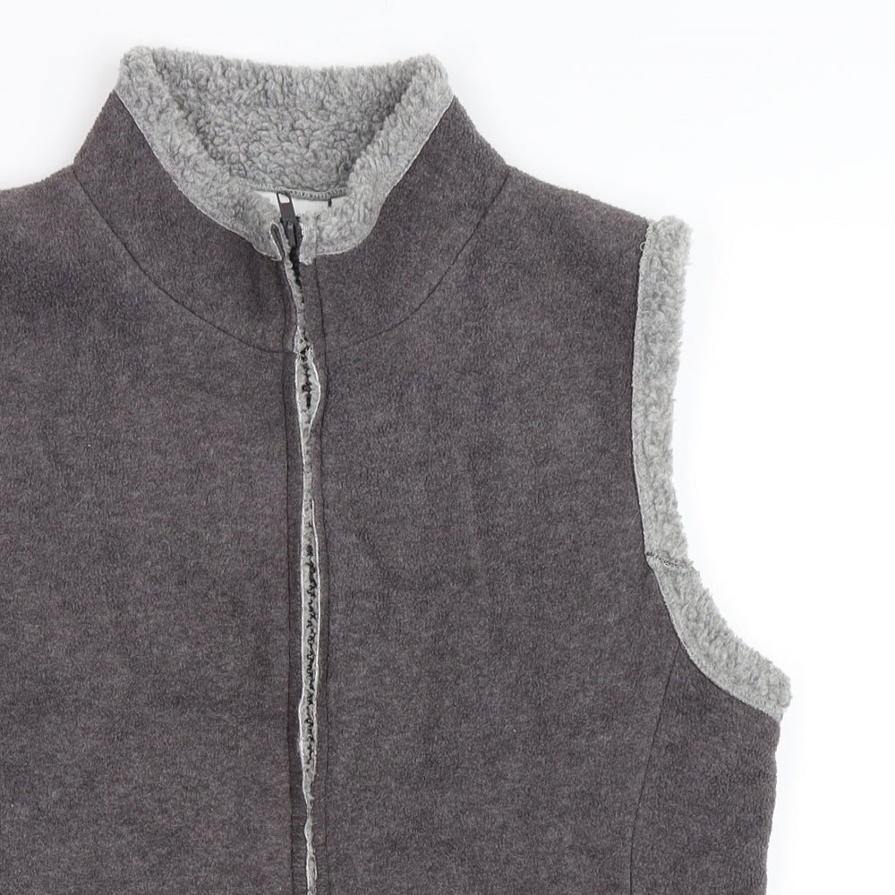 Janique Womens Grey   Gilet Waistcoat Size L