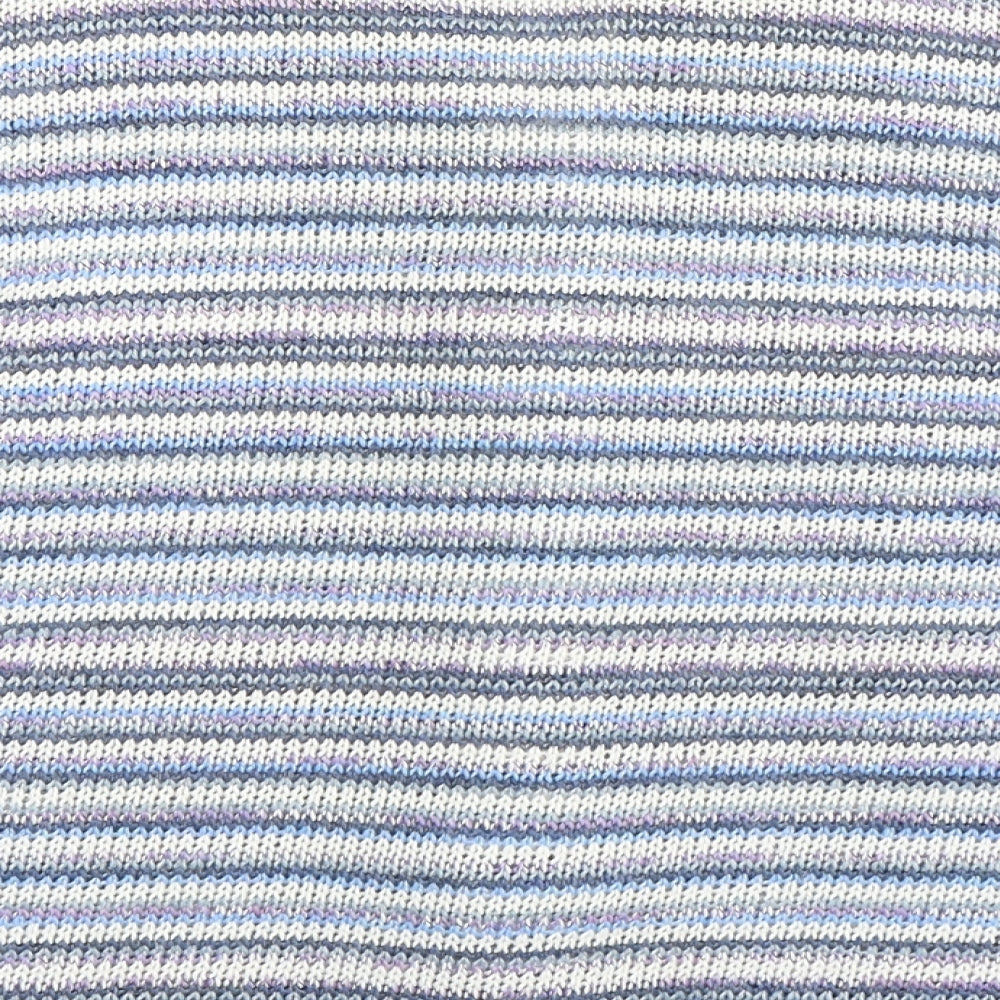 Per Una Womens Blue Striped  Cardigan Jumper Size M