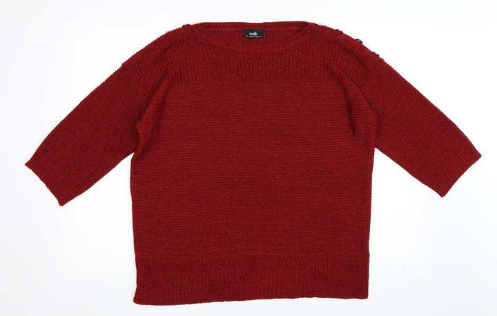 Wallis Womens Red Pullover Jumper Size L