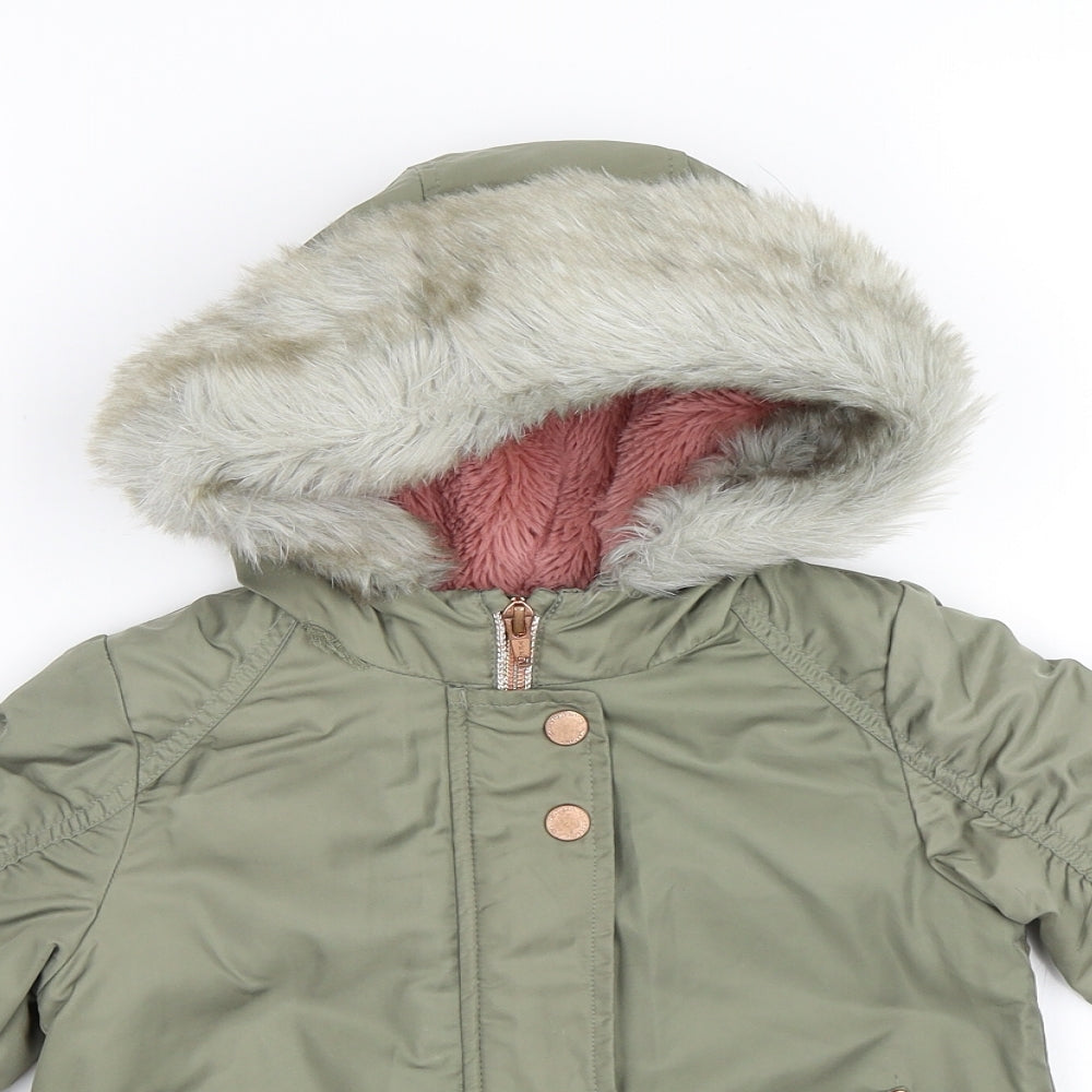 NEXT Girls Green   Parka Coat Size 18-24 Months