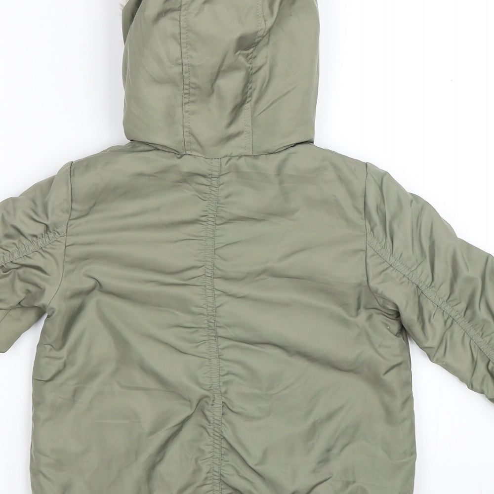 NEXT Girls Green   Parka Coat Size 18-24 Months