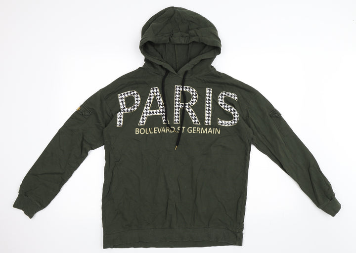 Select Womens Green   Pullover Hoodie Size 12